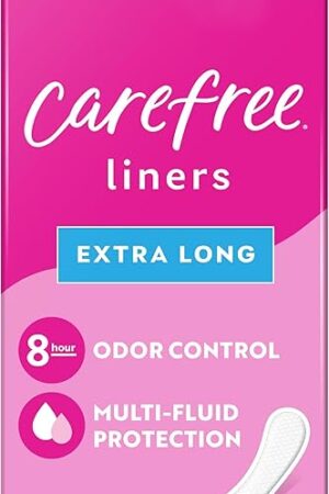 Carefree Panty Liners for Women, Extra Long, Unwrapped, Unscented, 100ct | Pantiliners, Carefree, Daily for Women, Light Periods and Leaks, 8-Hour Odor Control|100ct (Packaging May Vary)