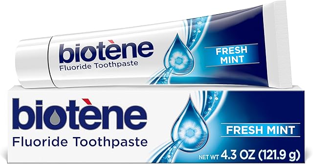 biot?ne Fluoride Toothpaste for Dry Mouth Symptoms, Bad Breath Treatment and Cavity Prevention, Fresh Mint - 43 oz