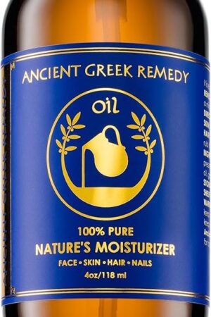 Ancient Greek Remedy After Shower Body Oil for Women - Organic Face Oil & Body Moisturizer for Dry Skin with Sweet Almond, Jojoba, Olive, Lavender and Vitamin E Oil - Natural Clean Skincare, 4 oz