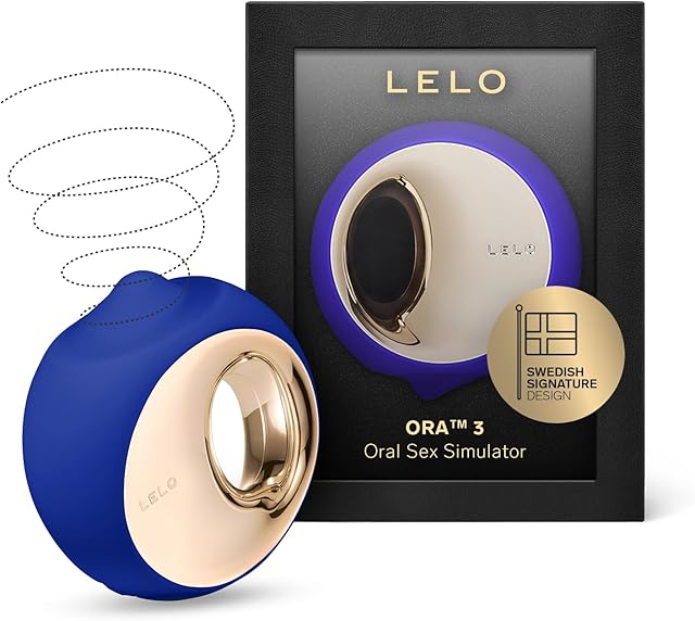 LELO ORA 3 Oral Sex Toy, Tongue Toy for Woman, Sensual Clit Licker and Personal Stimulator for Oral Sex, Tongue Vibrator for Women, Midnight Blue