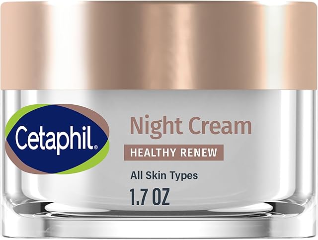 Cetaphil Healthy Renew Skin Tightening Night Cream 17 Oz, Wrinkle Repair Cream for Face with Peptides, Retinol Alternative Cream For Sensitive Skin, Fragrance Free