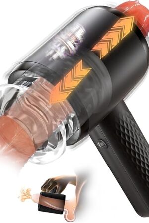DANKIS Sex Toys for Men, Automatic Male Masturbator with 6 Powerful Thrusting & Vibration Modes, Hands-Free Stroker for Men Pleasure, Open-Ended Sex Machine Penis Pump Male Toy