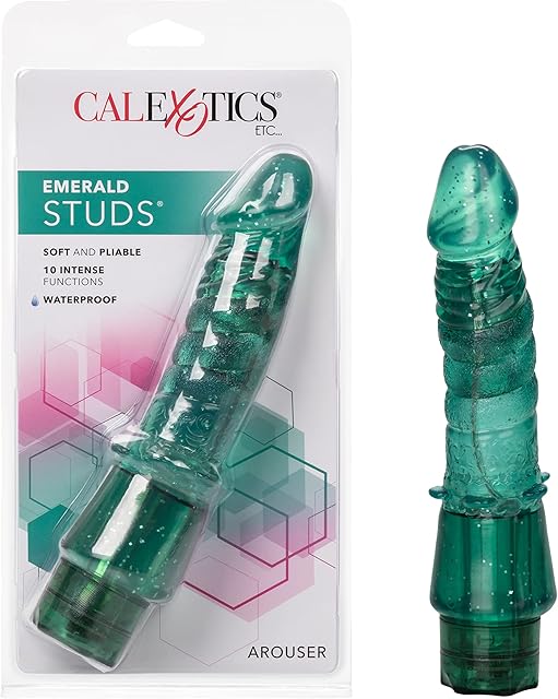 CalExotics Emerald Studs Multi-Function Stimulator, Arouser, 7"