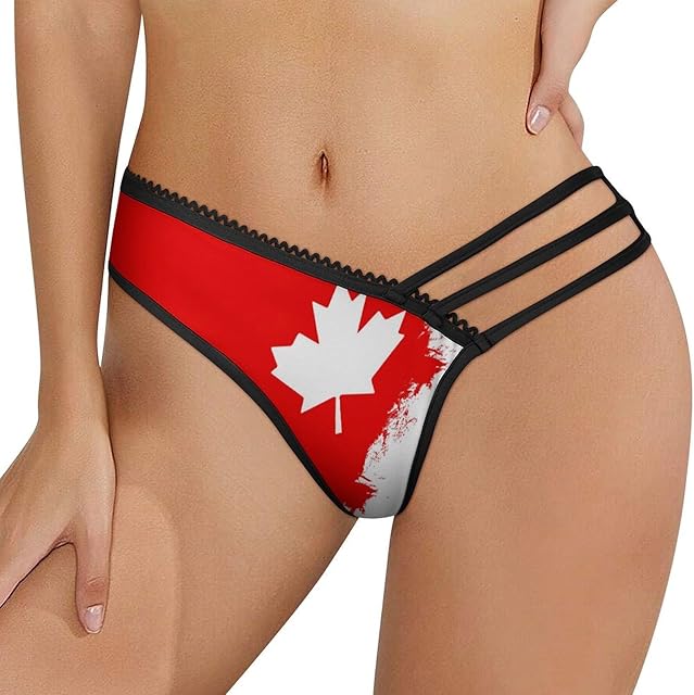 Women's Low Rise Micro T-Back Japanese Flag Thong,Fashion Ladies Underwear Panties for Women Girls