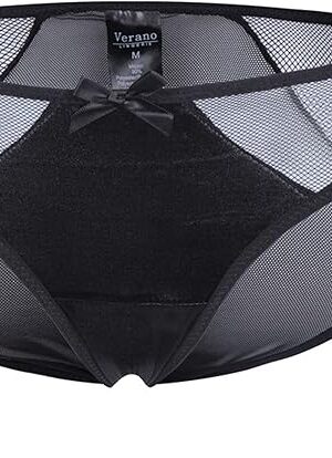 Crotchless Comfort Mesh Panties Briefs Lace with Bow