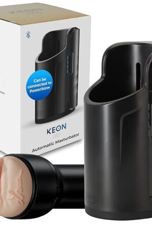 Keon Automatic Male Masturbator with PowerBlow Optimized Stroker - Connect with Interactive Adult Content - Up to 230 Strokes p/min - Hands Free - Controllable Stroke Length