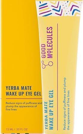 Good Molecules Yerba Mate Wake Up Eye Gel - Hydrating Under Eye Gel Cream with Hyaluronic Acid and Caffeine - Target Dark Circles and Puffiness - Skin Care for Face