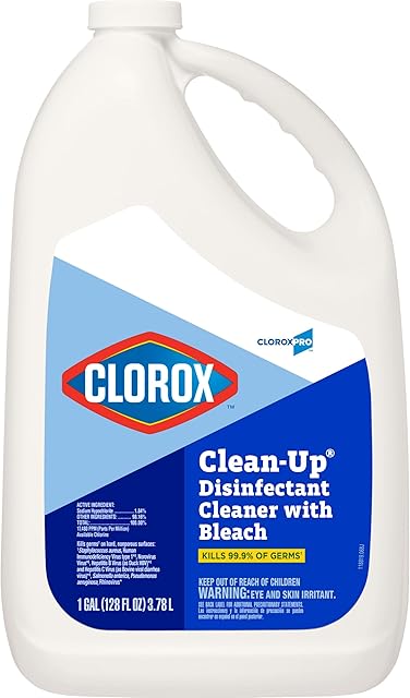 CloroxPro Clorox Clean-Up Disinfectant Cleaner with Bleach Refill, 128 Ounces (Package May Vary)