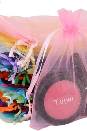 50pcs Organza Bags-Mix Color 354''x433''(9x11cm) Satin Drawstring Organza Pouch Wedding Party Favor Gift Bag Jewelry Watch Bags