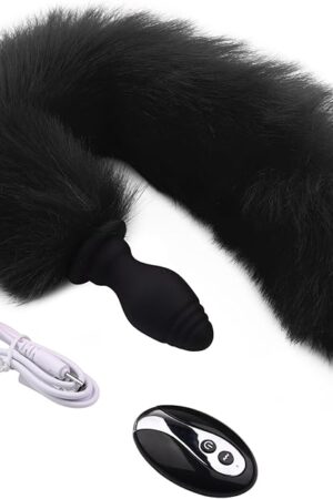 Anal Plug Vibrator Fox Tail Butt Plug Silicone Anal Anus Toys Sex Toys for Women