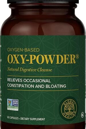 Global Healing Oxy-Powder Colon Cleanse, Constipation Relief for Women & Men, Magnesium Oxide Colon Cleanser & Detox for Weight Loss, Gut Cleanse Detox for Women and Men