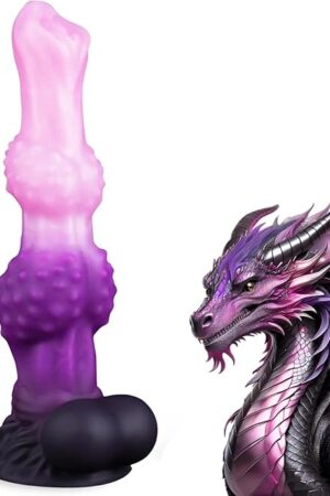 10" Monster Dildo with 2 Knots Fantasy Horse Dildos Big Knots Huge Dragon Dildo Thick Anal Dong with Strong Suction Cup Dog Knotted Penis for Women Sex Anal Toys for Men Gay, Adult Toys Women Men