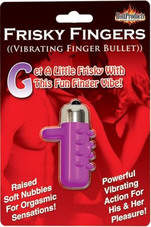Frisky Fingers Silicone Finger Sleeve With Vibrating Bullet Purple