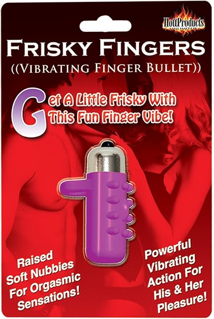 Frisky Fingers Silicone Finger Sleeve With Vibrating Bullet Purple