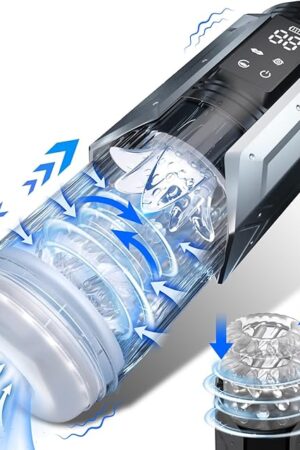Automatic Male Masturbator Sex Toys - Penis Pump Male Sex Toys Pocket Pussy with 7 Sucking& Vibrating& Thrusting& Rotating Modes, 3D Realistic Textured 100% Waterproof Blowjob Sex Toy for Men Stroker
