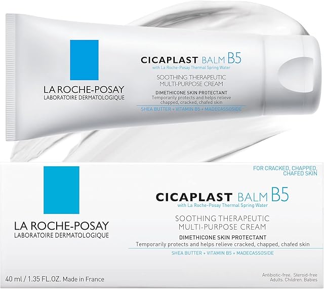 La Roche-Posay Cicaplast Balm B5, Healing Ointment and Soothing Therapeutic Multi Purpose Cream for Dry & Irritated Skin, Body and Hand Balm, Baby Safe, Fragrance Free