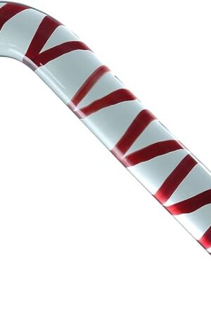 Glass Pleasure Wand, Candy Cane