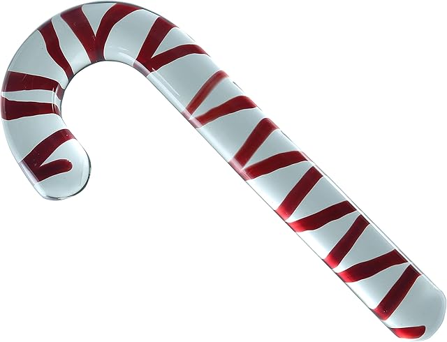 Glass Pleasure Wand, Candy Cane