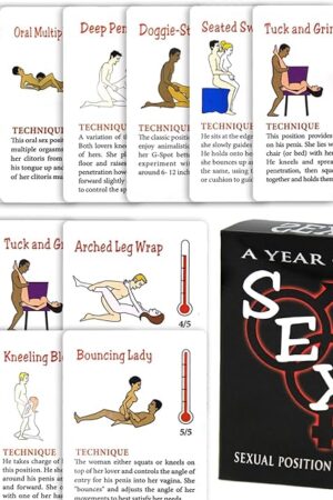 Couples Games for Adults Bedroom Enjoy Sex Accessories for Adults Couples to Spice Up Intimacy Naughty Challenges (M)