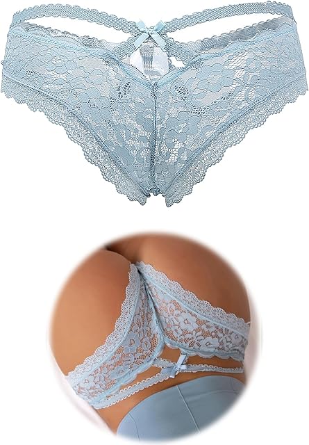 Women's Sexy Lace Thong Plus Size Tanga Briefs Panties Strings Lace Lingerie Naughty Cheeky Underwear