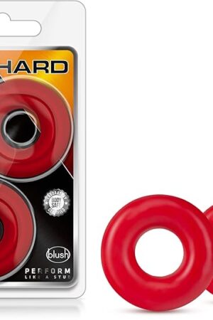 Blush Novelties Stay Hard Oversized Donut Cock Rings - Soft, Stretchy Penis Ring for Men - Boost Stamina, Last Longer, Bigger Erections - Supports ED - Male Performance Enhancer Adult Sex Toys