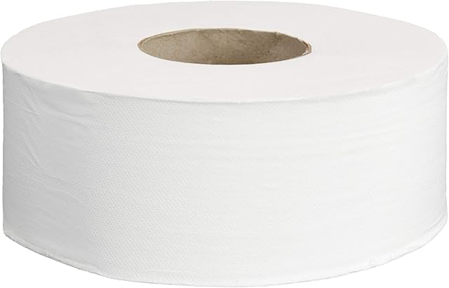 AmazonCommercial 2-Ply White 9' Jumbo Roll Toilet Paper/Bath Tissue (416972)|Bulk for Business |Septic Safe |Compatible with Universal Dispensers|FSC Certified |1000 feet per Roll (12 Rolls)()