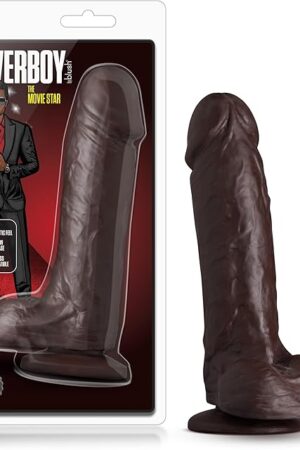 Blush Novelties Loverboy The Movie Star Realistic Dildo Hand Sculpted Suction Cup Harness Compatible Sex Toy for Men Women Couples