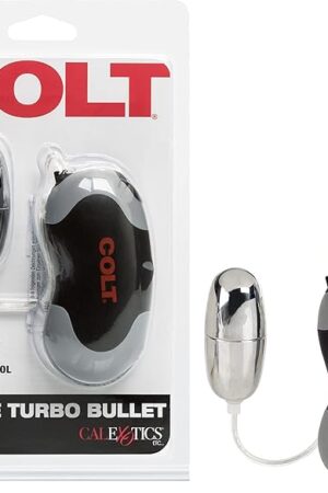 CalExotics Colt Xtreme Turbo Bullet Vibrator for Men - Waterproof Sex Toys for Couples - Wired Adult Male Vibe Egg Prostate Massager - Black