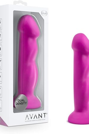 Blush Novelties Adult Sex Toys - Avant D11 Suko - Platinum Cured Purio Silicone Dildo - 8 Inch Long - Ultrasilk, Dual Density Shaft - Suction Cup Base, Strap-On Compatible - Women Men Couples - Violet