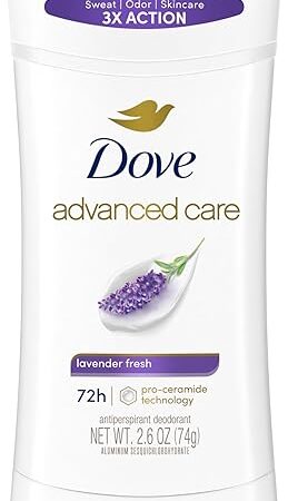 Dove Advanced Care Antiperspirant Deodorant Stick Lavender Fresh for Helping Repair Skin Barrier After Shaving, with 72-Hour Sweat & Odor Protection, 26 oz