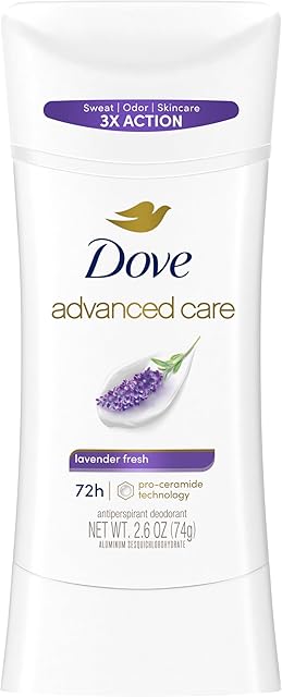 Dove Advanced Care Antiperspirant Deodorant Stick Lavender Fresh for Helping Repair Skin Barrier After Shaving, with 72-Hour Sweat & Odor Protection, 26 oz