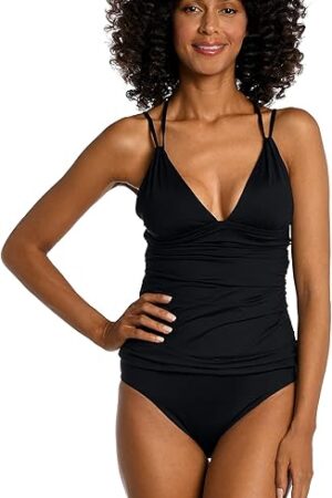 Women's Island Goddess Cross Back Tankini Swimsuit Top