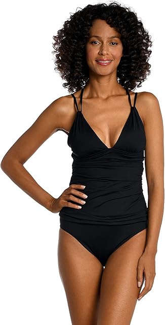 Women's Island Goddess Cross Back Tankini Swimsuit Top