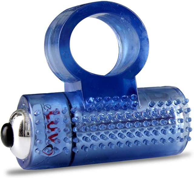 LeLuv Penis Ring w/Mini Bullet Vibrating Clitoris Tickler + Textured Replacement Sleeve