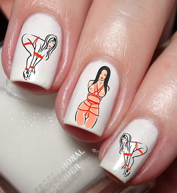 Bondage Fetish BDSM Shibari Nail Art Decal Sticker