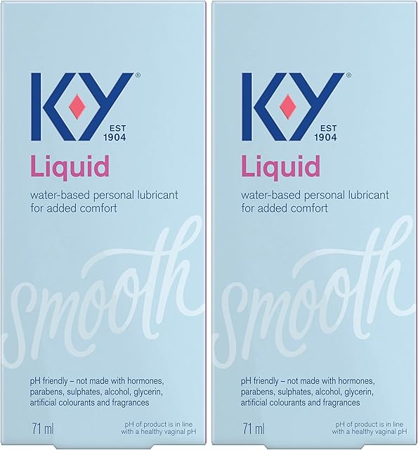 K-Y Water Based Lube Liquid 2.4 fl oz Adult Toy Friendly Personal Lubricant for Couples, Men, Women, Massage Pleasure Enhancer, Vaginal Moisturizer, pH Balanced, Paraben Free, Latex Condom Compatible