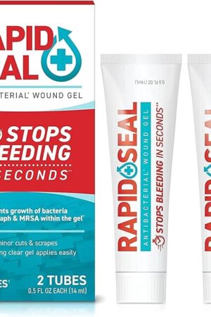 Wound Gel (2 Tubes) | Stops Bleeding in Seconds | FSA HSA Eligible | Ideal for Cuts, Scrapes and Razor Nicks for Emergency First Aid Supplies