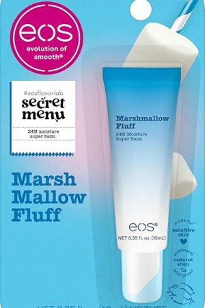 eos 24H Moisture Super Balm - Marshmallow Fluff, Lip mask, Moisturizing, Lip Treatment, Limited-Edition Skincare, 035 fl oz