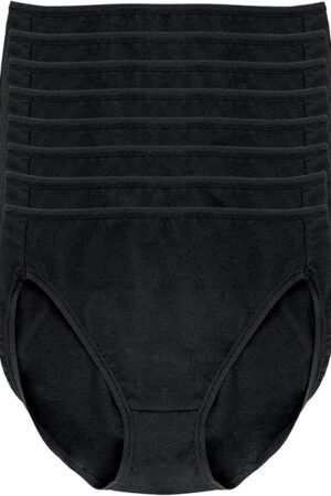 Cotton Modal Hi Cut Panties - Sexy Lingerie for Women - 8-Pack High Waisted Underwear (Black, Small)