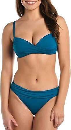 Women's Island Goddess Over The Shoulder Wrap Bikini Swimsuit Top