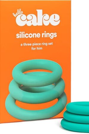 Hello Cake Silicone Penis Rings - Comfortable, Soft & Stretchable Cock Rings for Men - Includes 3 Different C-Ring Sizes for Him - Versatile Adult Sex Toy for Solo or Partner Play