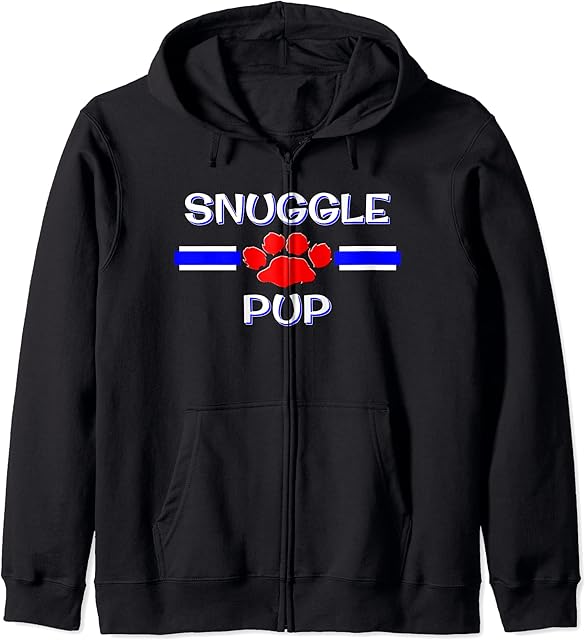 Human Snuggle Pup Play Gear, Gay BDSM Puppy PetPlay Fetish Zip Hoodie