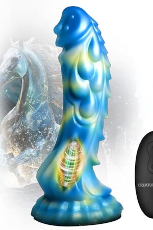 Vibrating Horse Dildo with Remote Silicone Penis Vibrator 3 speeds and 7 Patterns Fantasy Sex Toy for Women Monster Cock [Made in USA]