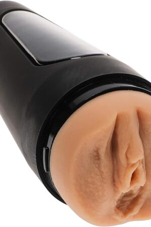 Doc Johnson Main Squeeze - Julia Ann - Ultraskyn Stroker - Squeeze Plate for Precise Pressure - Twist End Cap to Control Suction - Discreet Premium Stroker - Male Masturbator, Vagina, Vanilla