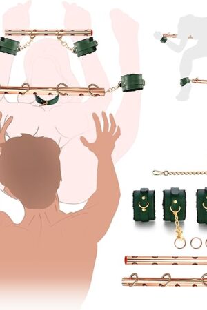 BDSM Bondage Sex Toys Restraints- Spreader Bar BDSM Toys with Adjustable Handcuffs?Wrist Ankle Neck Collar Bondage Set?Sex Restraints BDSM for Adult Couple