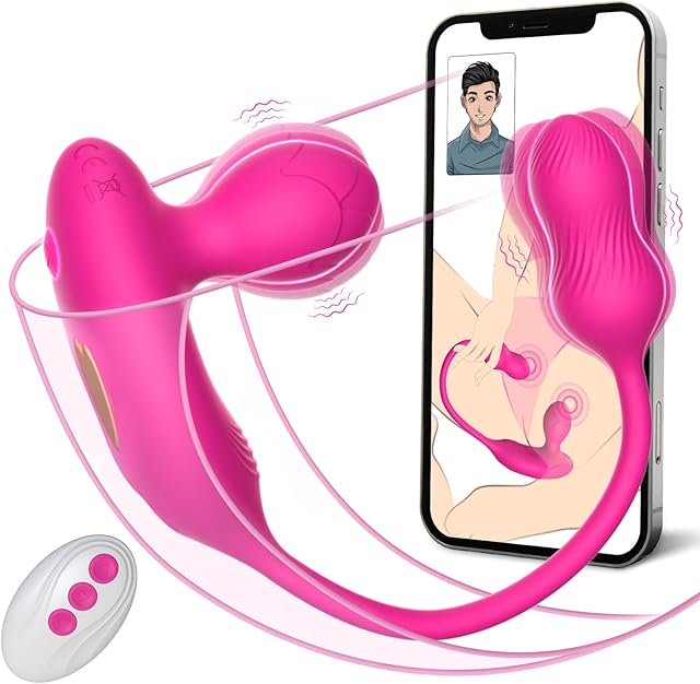 Couple G Spot Anal Vibrator Sex Toys Dildo, Clitoooy 7 Modes APP Remote Control Wearable Panty Vibrator Adult Sex Toys Stimulator with Bullet Vibrators for Women, Couples, Beginner &Advanced