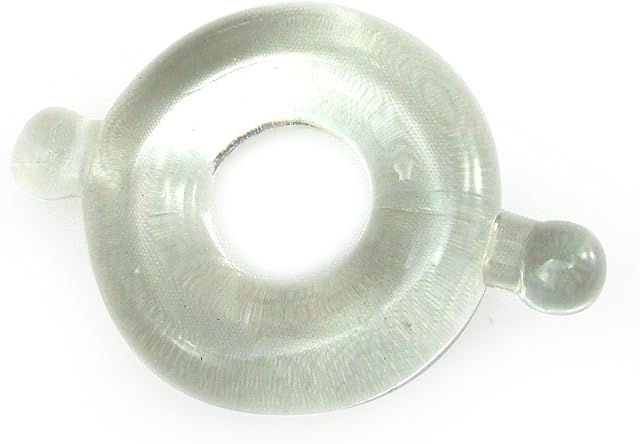 Heart 2 Heart Cock Ring Elastomer, Clear, Medium