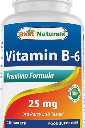 Best Naturals Vitamin B-6 25 Mg Tablets, 250 Count