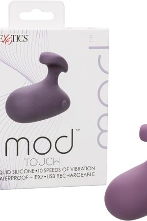 CalExotics Mod Touch 10-Speed Mini Handheld Vibrator for Women Made with Body Safe Silicone and Fully Waterproof - SE-0009-45-3