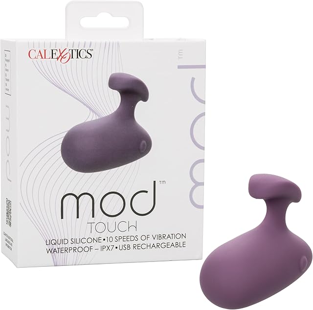 CalExotics Mod Touch 10-Speed Mini Handheld Vibrator for Women Made with Body Safe Silicone and Fully Waterproof - SE-0009-45-3